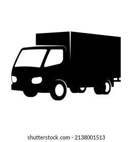 Delivery truck icon. Transport service car symbol. Speed shipping sign. Vector Illustration isolated on white background.