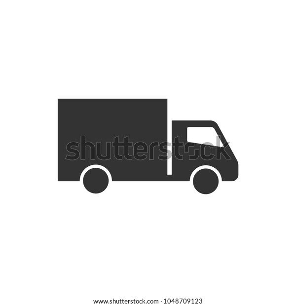 Delivery truck icon. Transport sign. Vector\
illustration. Flat\
design.
