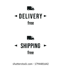 Delivery truck icon. Transportation service. Shipping. Stamp.