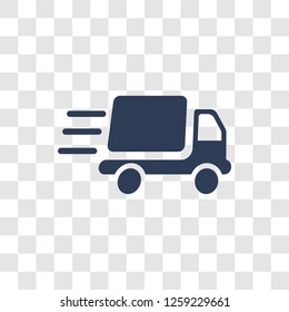 Delivery truck icon. Trendy Delivery truck logo concept on transparent background from Delivery and logistics collection