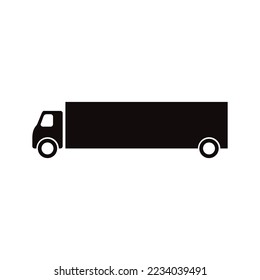 Delivery truck icon. Van flat sign design. Truck symbol pictogram. EPS 10 vector sign