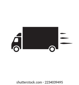 Delivery truck icon. Van flat sign design. Truck symbol pictogram. EPS 10 vector sign