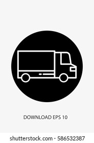 Delivery truck icon, Vector