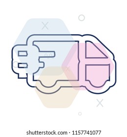 Delivery truck icon vector can be used as png, Delivery truck
