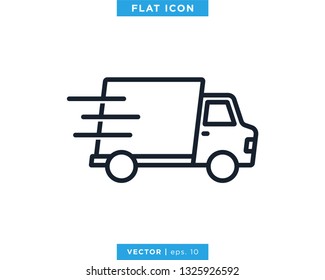 Delivery Truck Icon Vector Design Logo Template