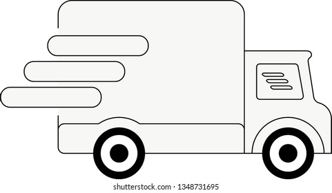 Delivery Truck Icon Vector Design Logo Template