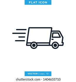 Delivery Truck Icon Vector Design Logo Template