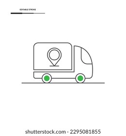 Delivery And Truck Icon Vector Design.