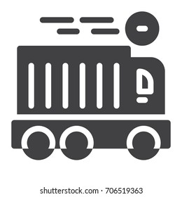 Delivery truck icon vector, filled flat sign, solid pictogram isolated on white. Symbol, logo illustration. Pixel perfect graphics