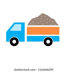 delivery truck icon vector illustration, truck isoladed - transportation symbol 