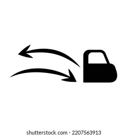 Delivery truck icon. Vector illustration. Road logo template.