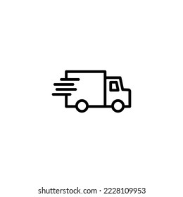 Delivery truck icon vector illustration. Delivery truck sign and symbol. Shipping fast delivery icon