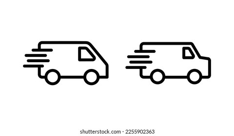 Delivery truck icon vector illustration. Delivery truck sign and symbol. Shipping fast delivery icon