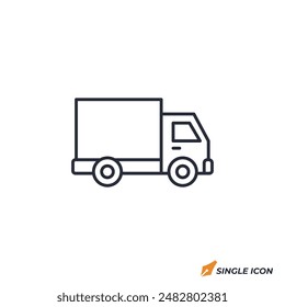 Delivery Truck icon vector illustration. Delivery Truck symbol isolated on white background.