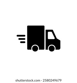 Delivery truck icon vector illustration. Delivery truck sign and symbol. Shipping fast delivery icon