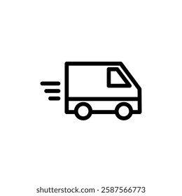 Delivery truck icon vector illustration. Delivery truck sign and symbol. Shipping fast delivery icon