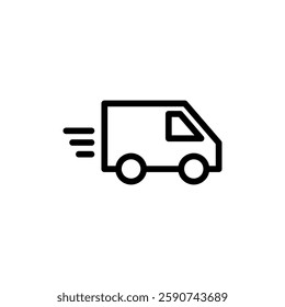 Delivery truck icon vector illustration. Delivery truck sign and symbol. Shipping fast delivery icon
