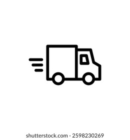Delivery truck icon vector illustration. Delivery truck sign and symbol. Shipping fast delivery icon