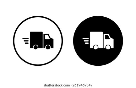 Delivery truck icon vector illustration. Delivery truck sign and symbol. Shipping fast delivery icon