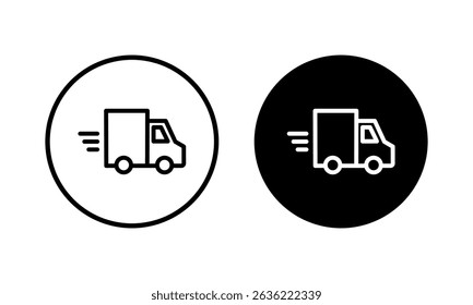 Delivery truck icon vector illustration. Delivery truck sign and symbol. Shipping fast delivery icon