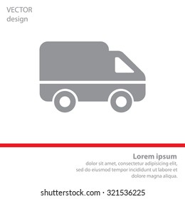 Delivery Truck icon. Vector illustration.