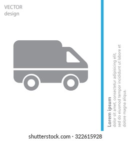 Delivery Truck icon. Vector illustration.