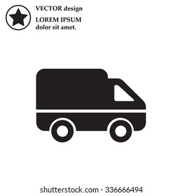 Delivery Truck icon. Vector illustration.