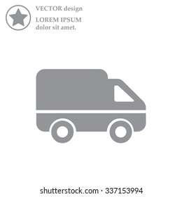 Delivery Truck icon. Vector illustration.