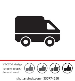 Delivery Truck icon. Vector illustration.