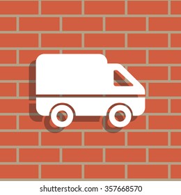 Delivery Truck icon. Vector illustration.