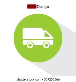 Delivery Truck icon. Vector illustration.