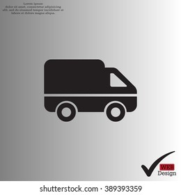 Delivery Truck icon. Vector illustration.
