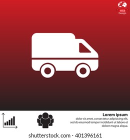 Delivery Truck icon. Vector illustration.