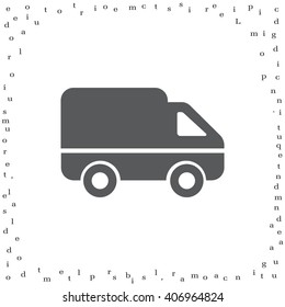 Delivery Truck icon. Vector illustration.