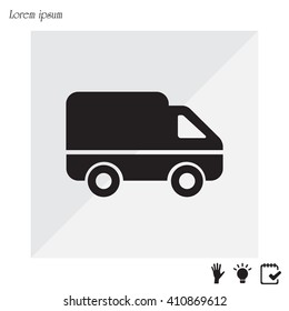 Delivery Truck icon. Vector illustration.