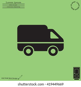Delivery Truck icon. Vector illustration.