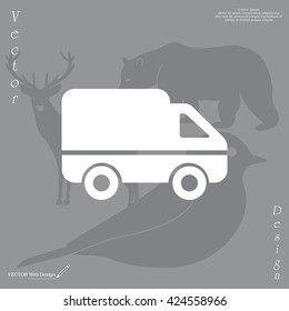 Delivery Truck icon. Vector illustration.