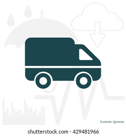 Delivery Truck icon. Vector illustration.
