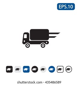 Delivery truck icon. Vector illustration.