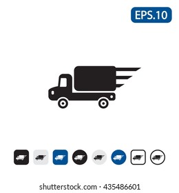 Delivery truck icon. Vector illustration.