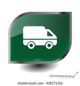 Delivery Truck icon. Vector illustration.