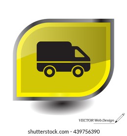 Delivery Truck icon. Vector illustration.