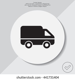 Delivery Truck icon. Vector illustration.