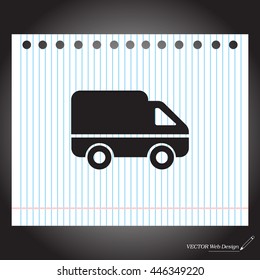 Delivery Truck icon. Vector illustration.