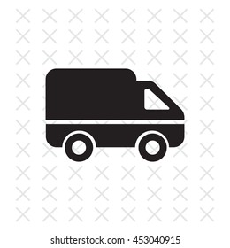 Delivery Truck icon. Vector illustration.