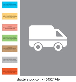 Delivery Truck icon. Vector illustration.