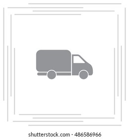Delivery Truck icon. Vector illustration.