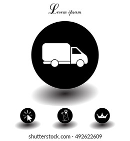 Delivery Truck icon. Vector illustration.