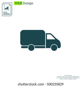 Delivery Truck icon. Vector illustration.