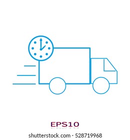 delivery, truck, icon, vector illustration, eps10